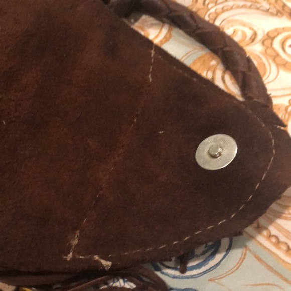 Beautiful brown BoHo Crossbody with detailed beading and braiding. - Picture 7 of 8